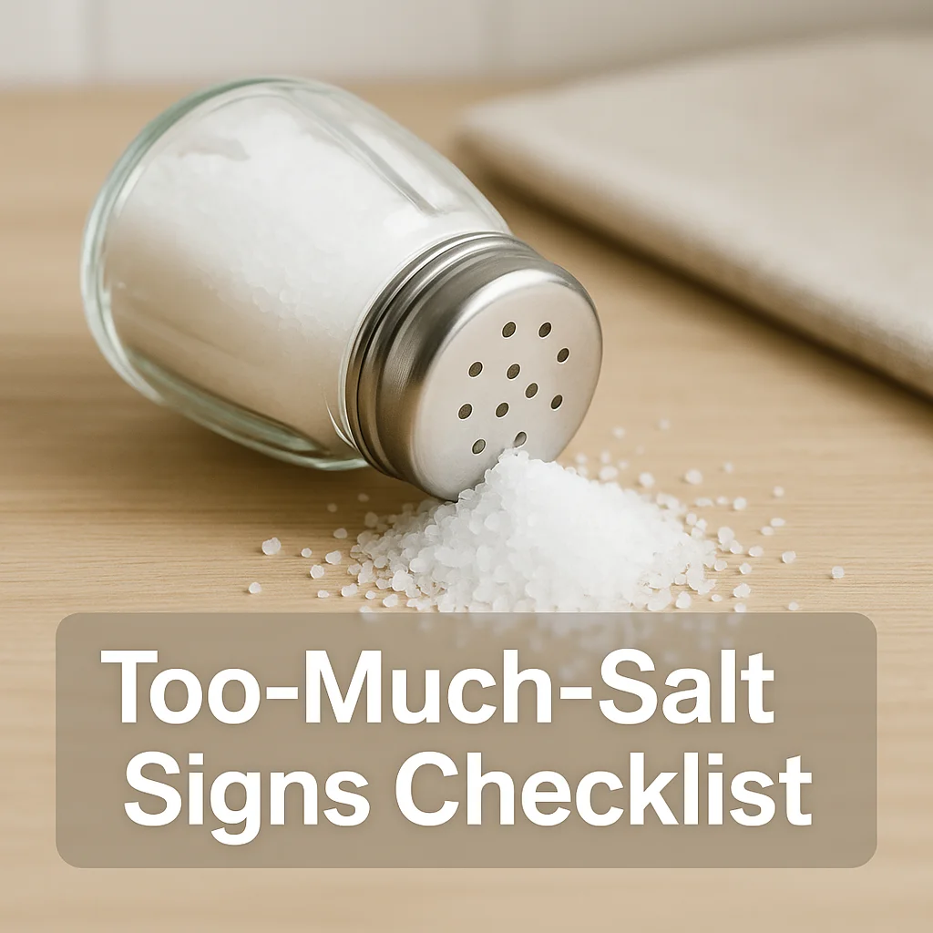 Too-Much-Salt Signs Checklist