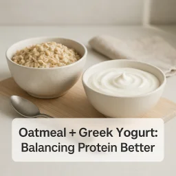 Oatmeal Greek Yogurt Balancing Protein Better